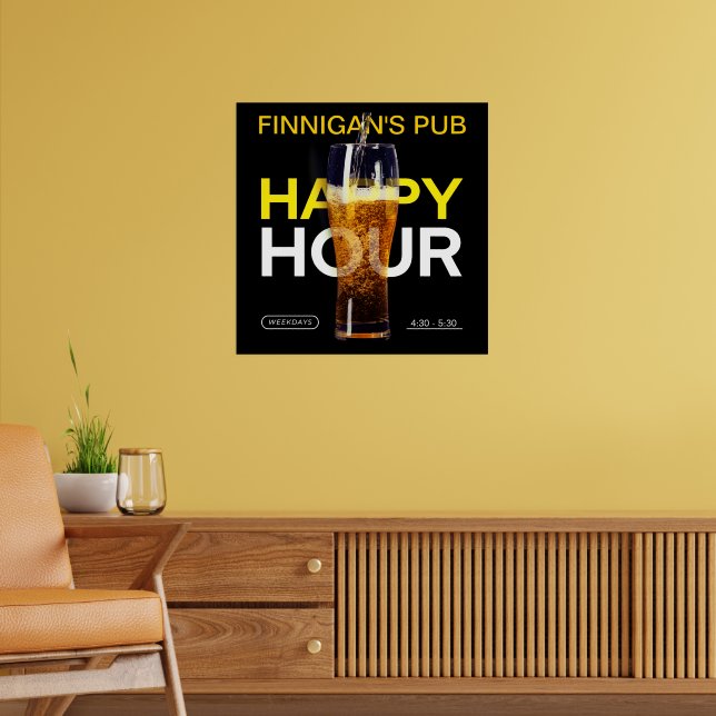 Poster Personalizar Bar Pub Casa Pública Cerveja Hora Fel (Sala de Estar 2)