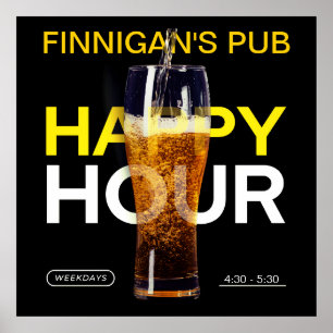 Poster Personalizar Bar Pub Casa Pública Cerveja Hora Fel