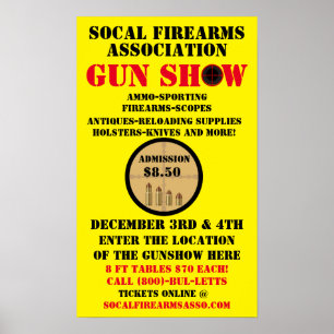 Poster Personalizar Cartaz Detalhado de Evento de Armas G