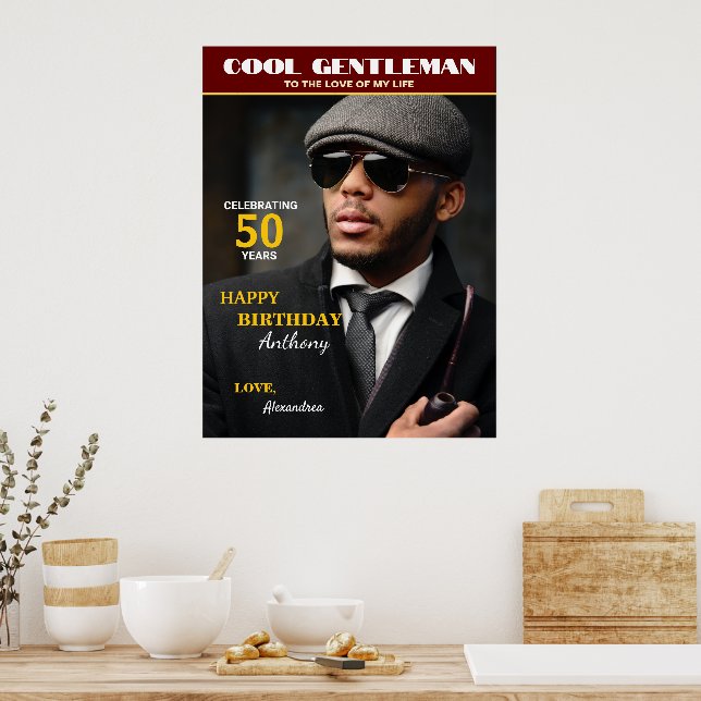 Poster Personalizar Cobrir Fotográfico da Revista Birthda (Cozinha)