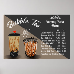 Poster Personalizar Compro de Rosquinha de Chá Boba de Bo