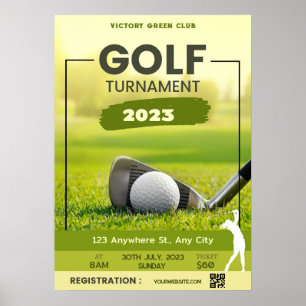 Poster Personalizar Convite para Torneio Golf