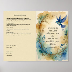 Poster Personalizar e Transferir Boletim da Igreja