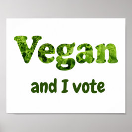 Poster Personalizar eleitor ativista do Vegan