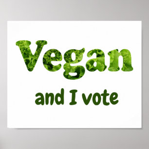 Poster Personalizar eleitor ativista do Vegan