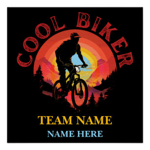 Póster Personalizar Equipe de Biqueamento Legal do Biker 