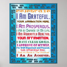 Póster Personalizar esta afirmação de alta tecnologia