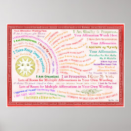 Póster Personalizar esta Afirmação do Sol