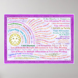 Póster Personalizar esta Afirmação do Sol