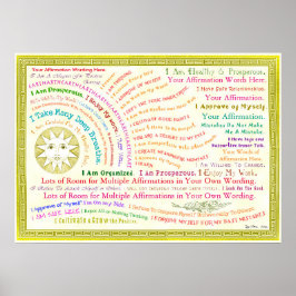 Poster Personalizar esta Afirmação do Sol