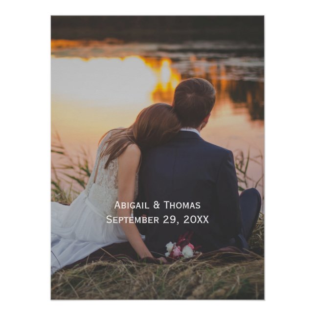 Póster Personalizar Foto Casamento Imagem Personalizada (Frente)