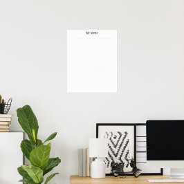 Poster Personalizar Linhas Mínimas Mínimas Simples