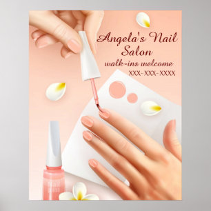 Poster Personalizar Loja de Salão de Unhas Imagem das Unh