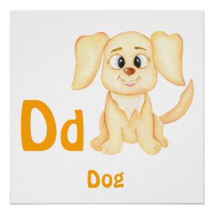 Póster Personalizar o cão ABC: Carta D - Adicionar o seu 