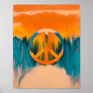 Poster Personalizar o Tie Dye de Paz