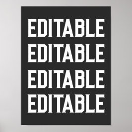 Poster Personalizar Texto Grande de Fonte Grande Personal