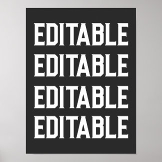 Poster Personalizar Texto Grande de Fonte Grande Personal
