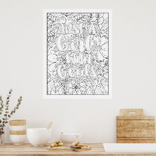 Poster Personalizar Você Mesmo Uma Rapariga Com Objetivos