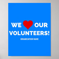 Personalizável Adoramos Nossos Voluntários