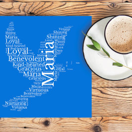 Poster personalizável da nuvem de nome Maria