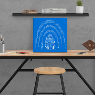 Poster Personalizável da Nuvem de Nome Noah