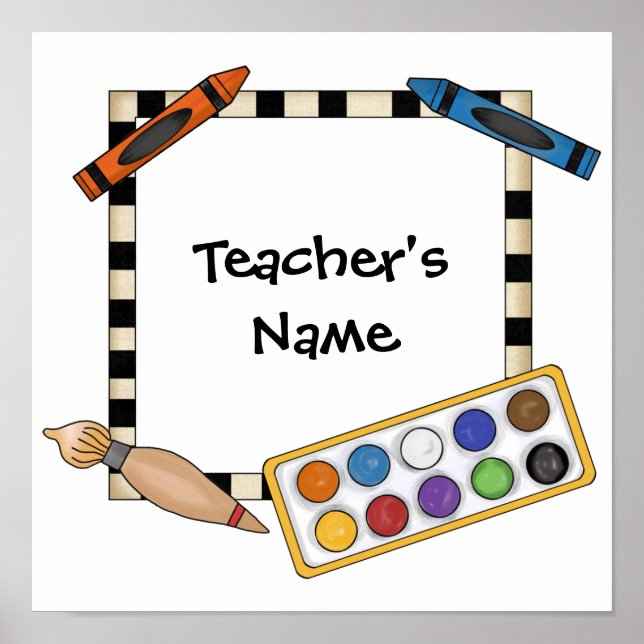 Poster personalizável de classe de arte (Frente)