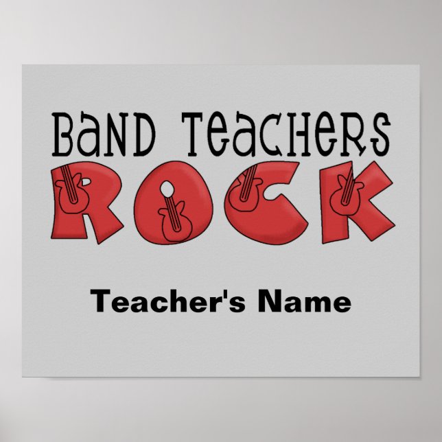 Poster personalizável do professor de banda (Frente)