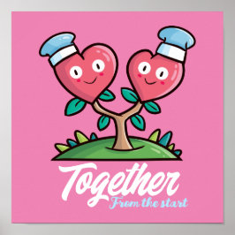 Poster Personalizável Juntos desde o início