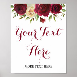 Poster Personalizável Marsala Burgundy Vinho Vermelho Dec