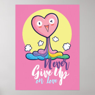 Poster Personalizável Nunca Desistir do Amor