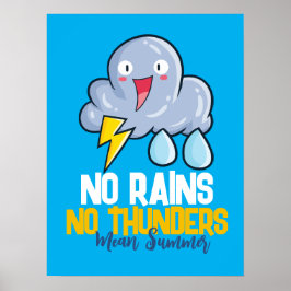 Poster Personalizável Sem Chuvas Sem Trovão