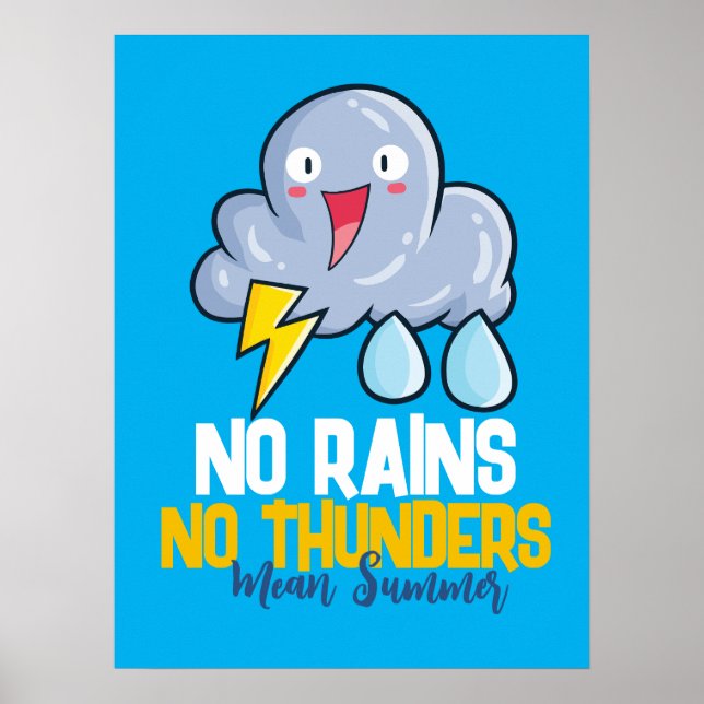 Poster Personalizável Sem Chuvas Sem Trovão (Frente)