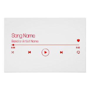 Póster Personalizável Sua Música Favorita
