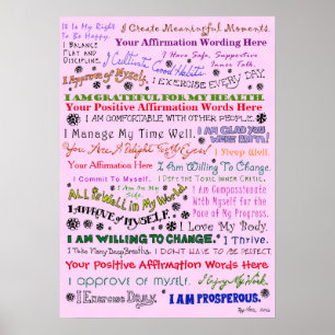 Poster Personalize esta afirmação orgânica