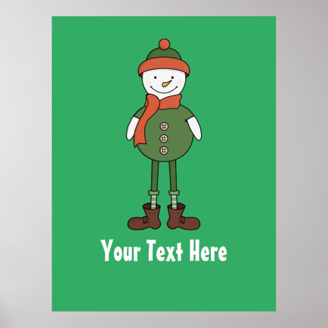 Poster Personalize este Legal boneco de neve (Frente)
