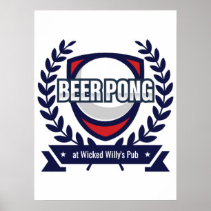 Poster Personalize Este Logotipo De Pong Da Cerveja