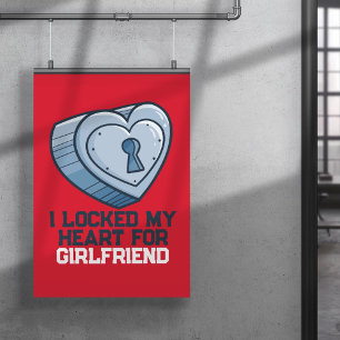 Poster Personalize "! locked my Heart"
