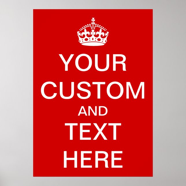 Póster Personalize Mantenha a Calma e Continue (Frente)