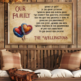 Poster Personalize Nosso País De Fé Familiar Levantado