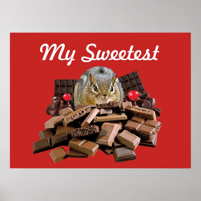 Póster Personalize o chipset de chocolate mais doce (Frente)