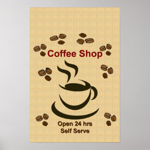 Póster Personalize-o ou personalize- - cafetaria