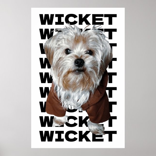 Poster Personalize! Repetição de Foto e Nome de Pet WHITE (Frente)