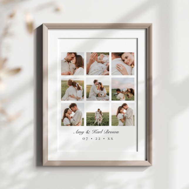 Poster Personalized 9 Photo Couples Collage (Criador carregado)