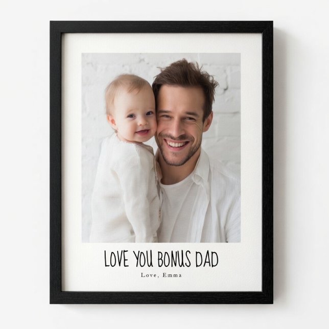 Poster Personalized Bonus Dad Photo | Custom Step Dad (Criador carregado)