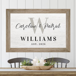Poster Personalized Family Name Wall Art Custom Print