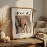 Poster Personalized Grandma Photo | Love You Grandma<br><div class="desc">Turn a special memory into timeless wall art for Grandma. This personalized photo poster is a beautiful and meaningful way to celebrate the love between Grandma and her family. Featuring a clean, magazine-style design with your custom photo and the heartfelt message “Love You Grandma, ” it creates a sophisticated and...</div>