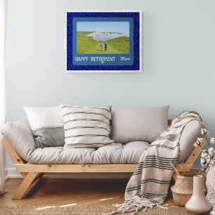 Póster Personalized Happy Retirement Gifts for Mom Blue