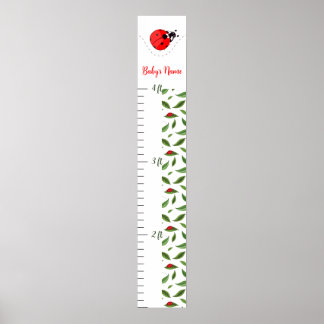 Poster Personalized Ladybug Baby Growth Chart