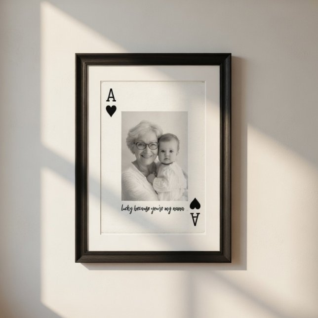 Poster Personalized Nana Photo Ace of Spades Custom (Criador carregado)