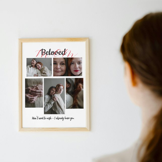 Poster Personalized Photo Collage Gift for Mom (Criador carregado)